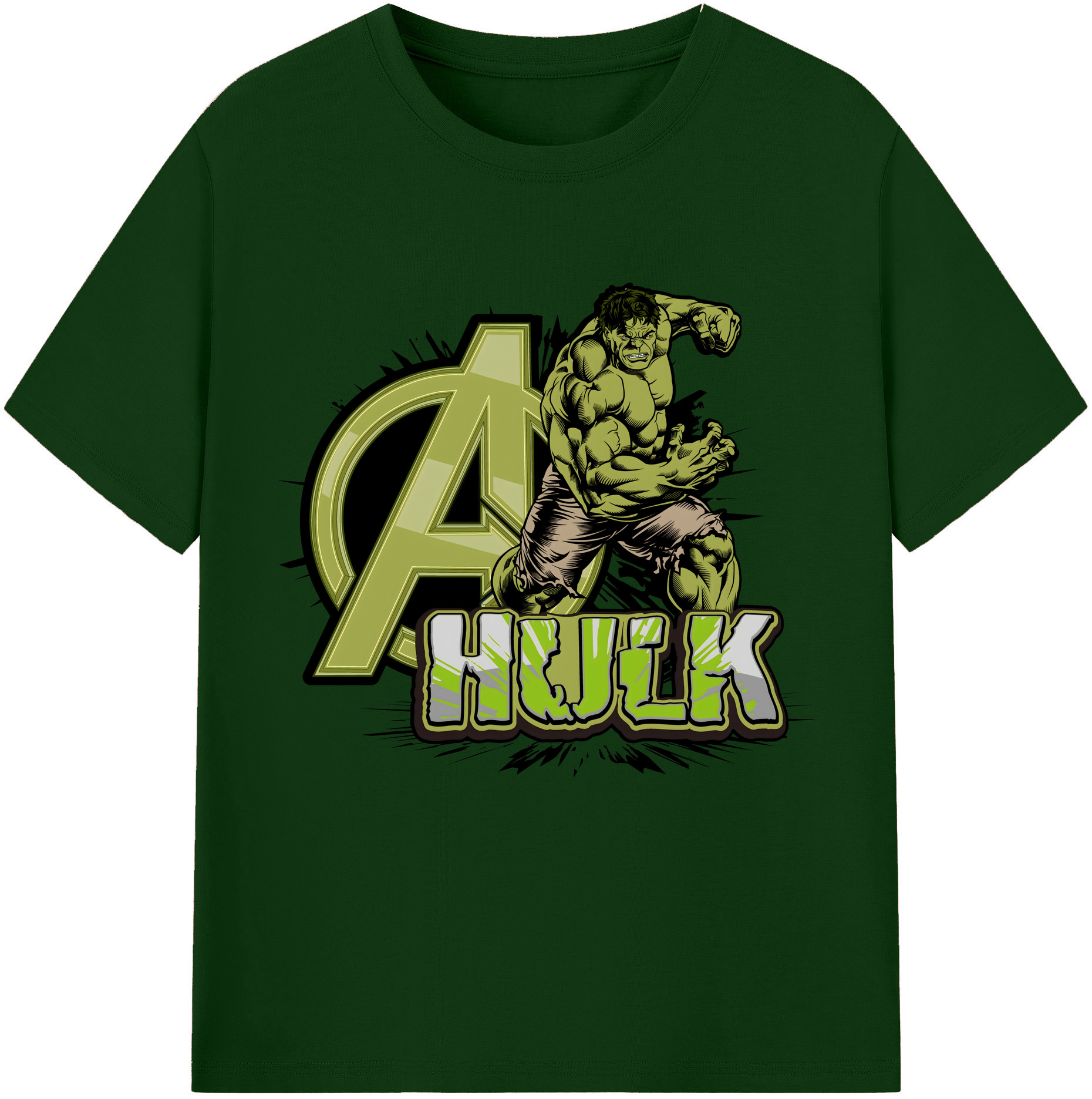 （画像用） アベンジャーズ The Avengers 綿100％半袖Tシャツ（フロントプリント）